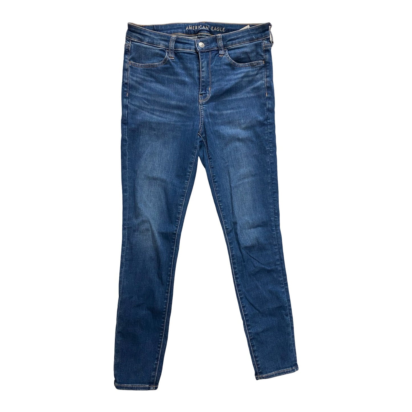 Jeans Jeggings By American Eagle In Blue Denim, Size:10