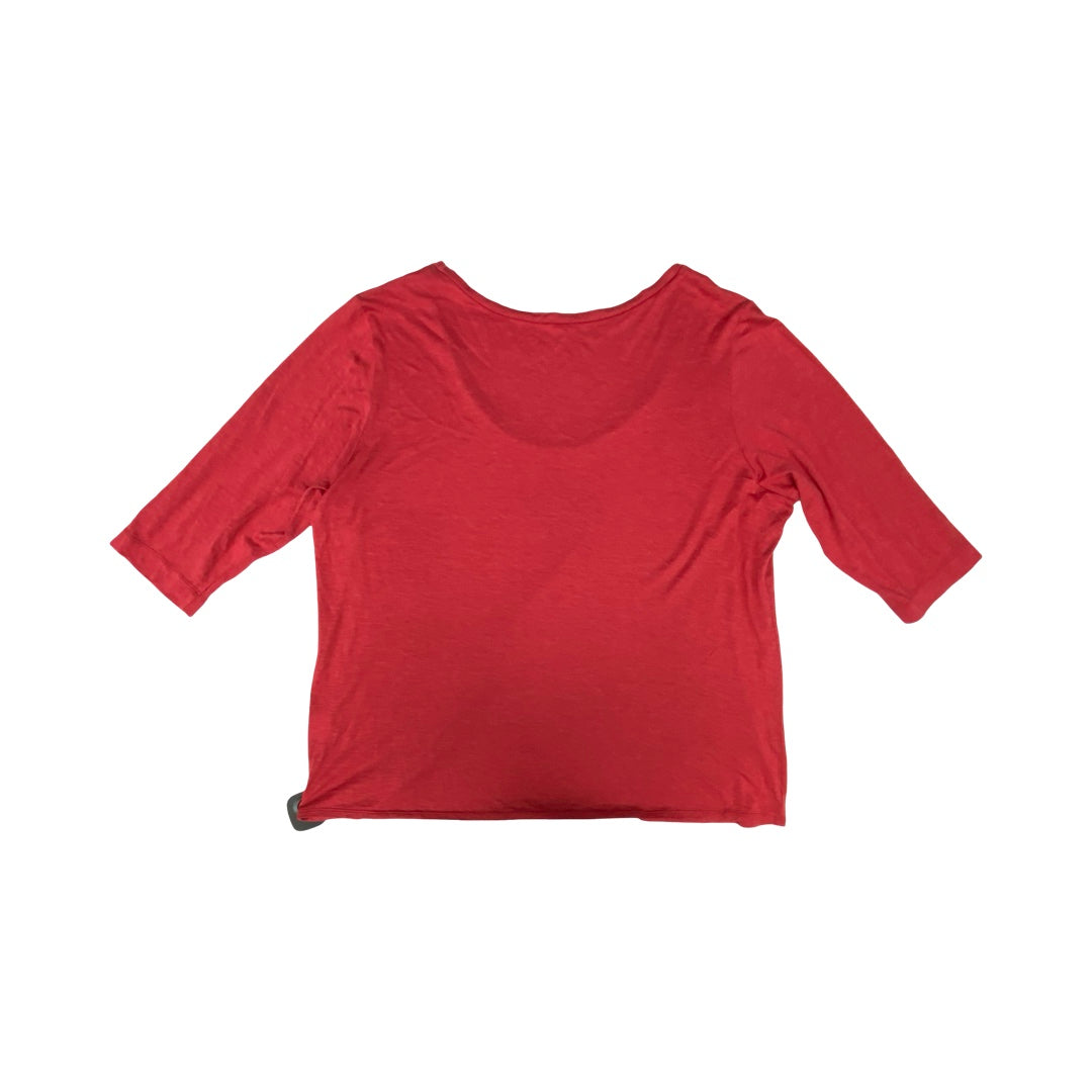 Top Ss Designer By Eileen Fisher In Red, Size:Xl