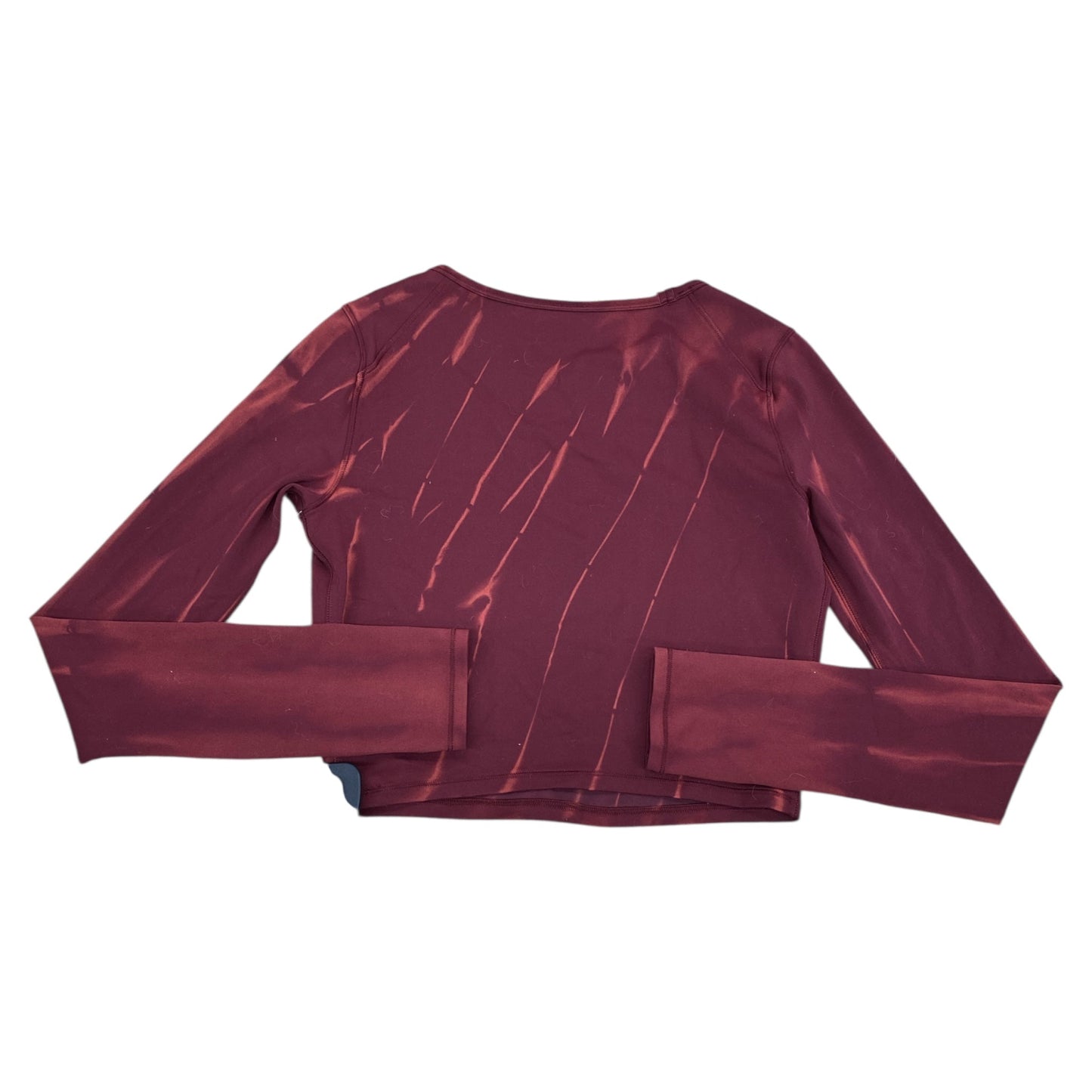 Athletic Top Ls Crewneck By Lululemon In Maroon, Size:S