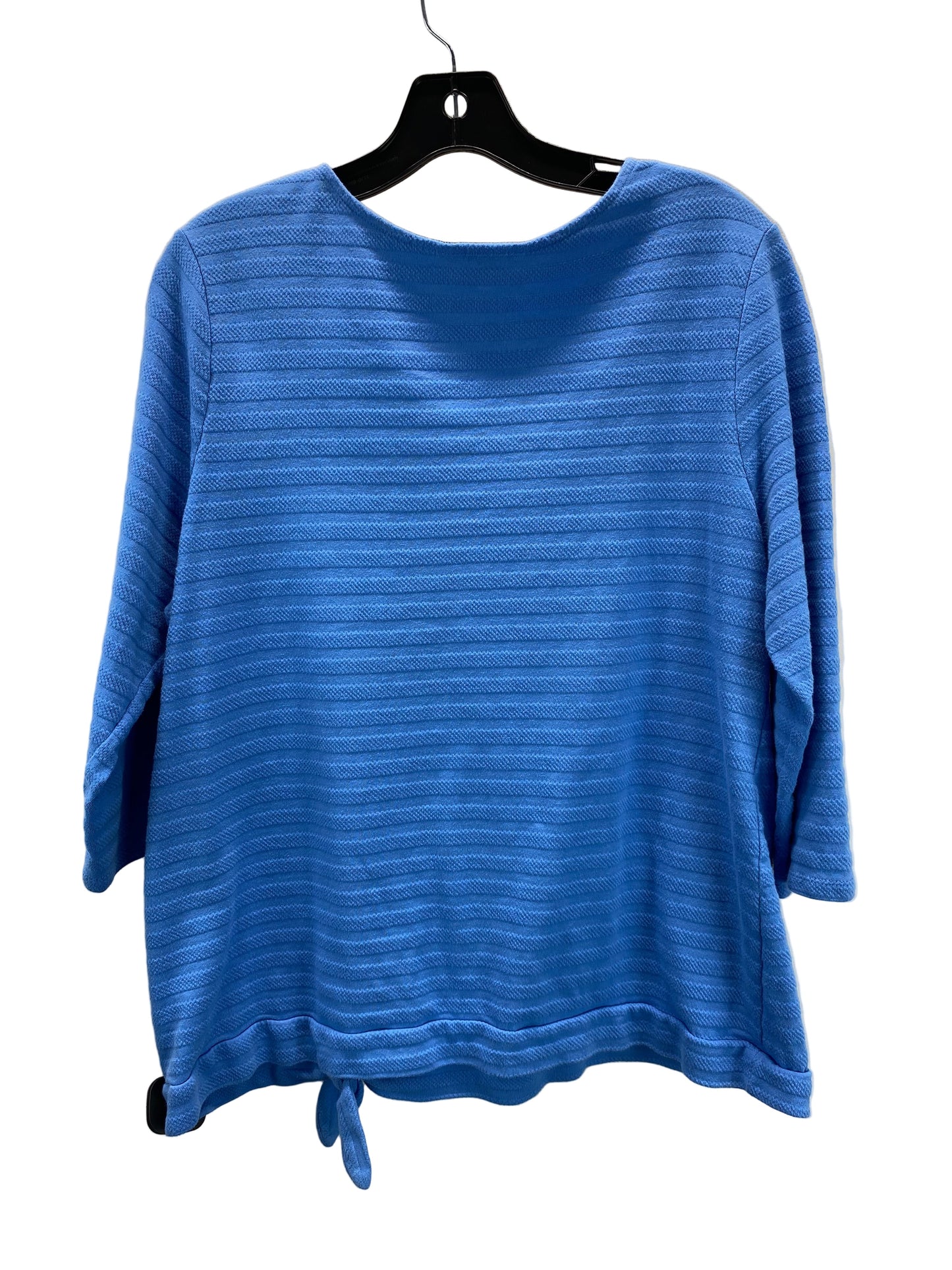Top 3/4 Sleeve By Croft And Barrow In Blue, Size:L