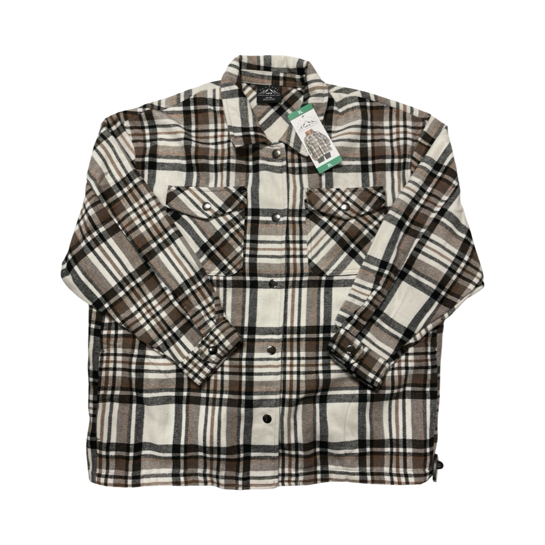 Jacket Shirt By Hfx In Plaid Pattern, Size:Xl