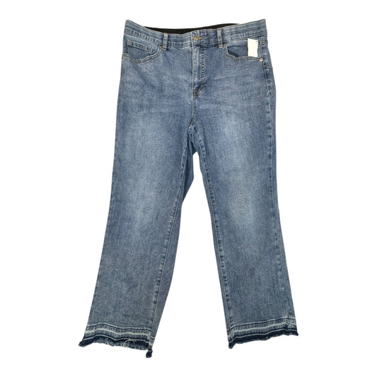 Jeans Wide Leg By Tribal In Blue Denim, Size:12