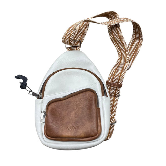 Belt Bag By Cmc In Brown & Cream, Size:Medium