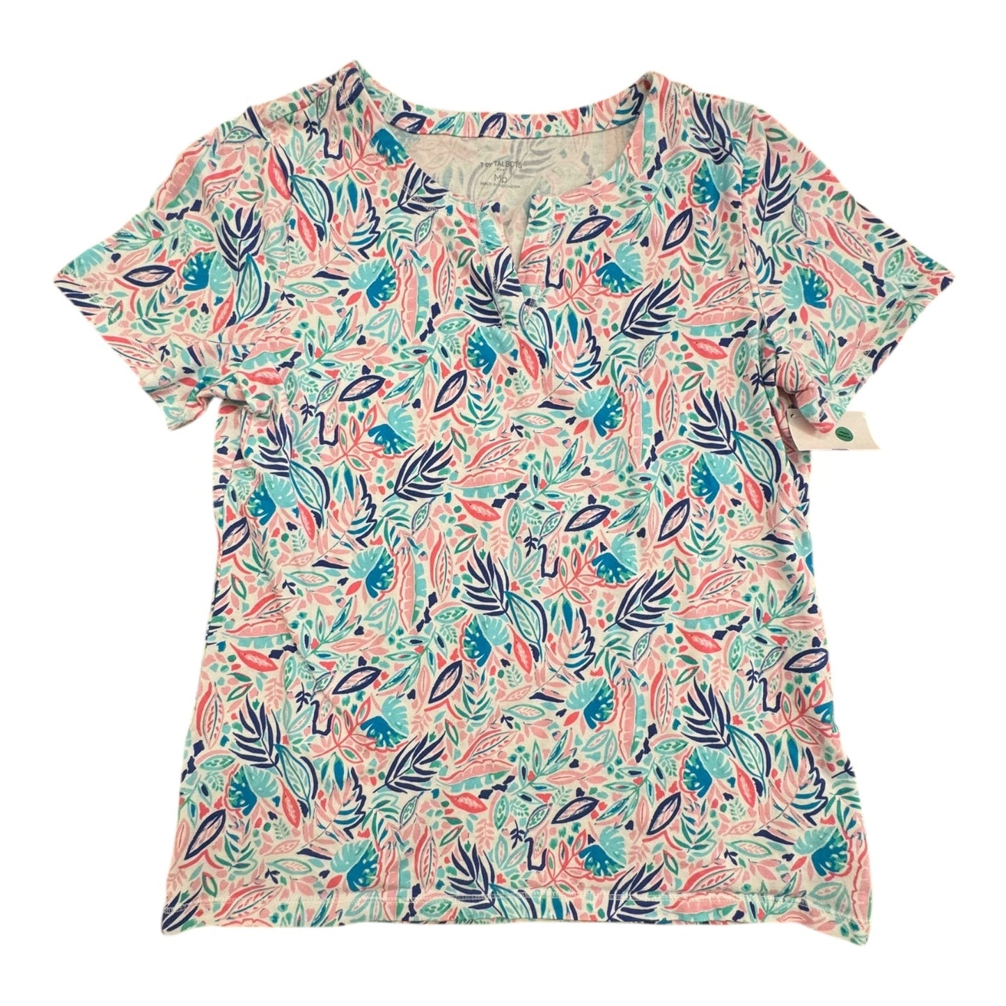 Top Ss By Talbots In Floral Print, Size:Mp