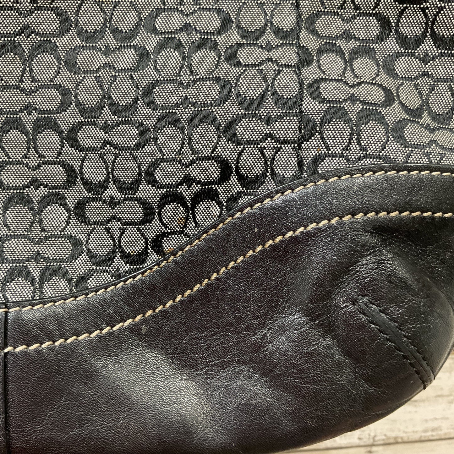 Crossbody Designer By Coach In Black & Grey, Size:Medium