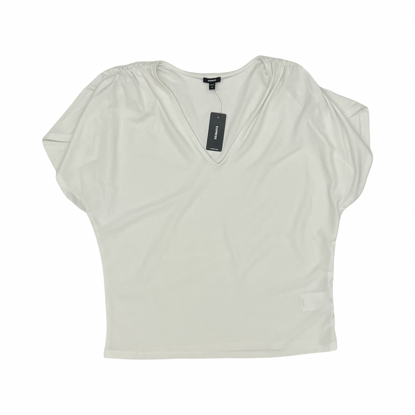 Blouse Ss By Express In White, Size:Xs