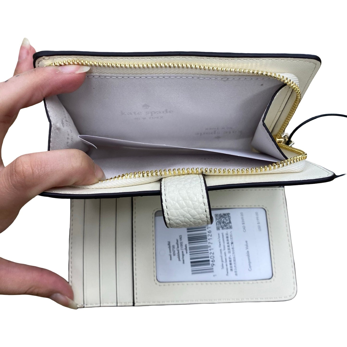 Wallet Designer By Kate Spade In Cream, Size:Medium
