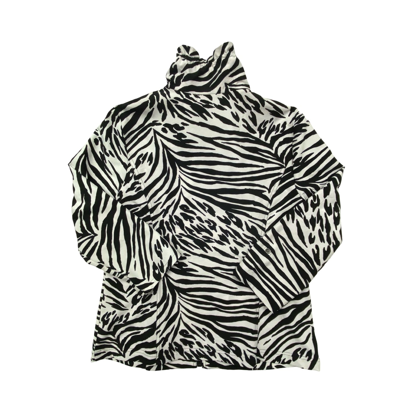 Jacket Denim By Zenergy By Chicos In Black & White, Size:M