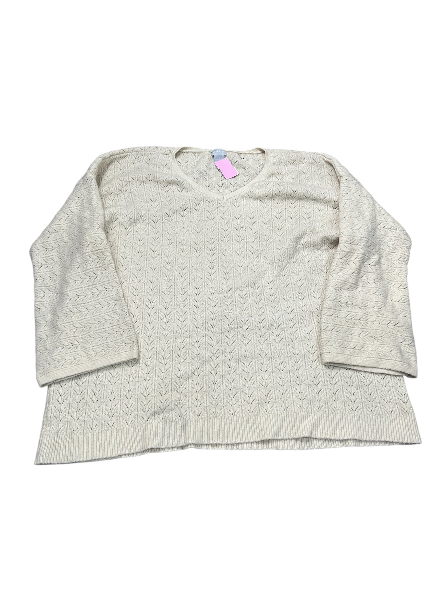 Sweater By Chicos In Cream, Size:Xl