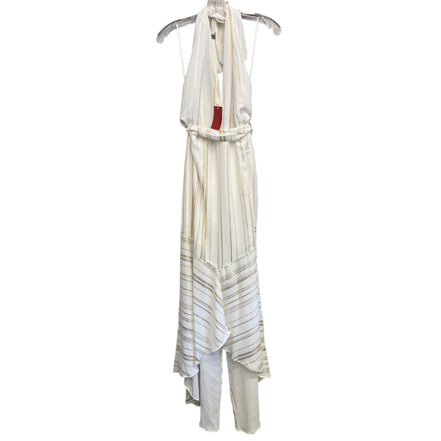 Jumpsuit By Jennifer Lopez In Gold & White, Size:M