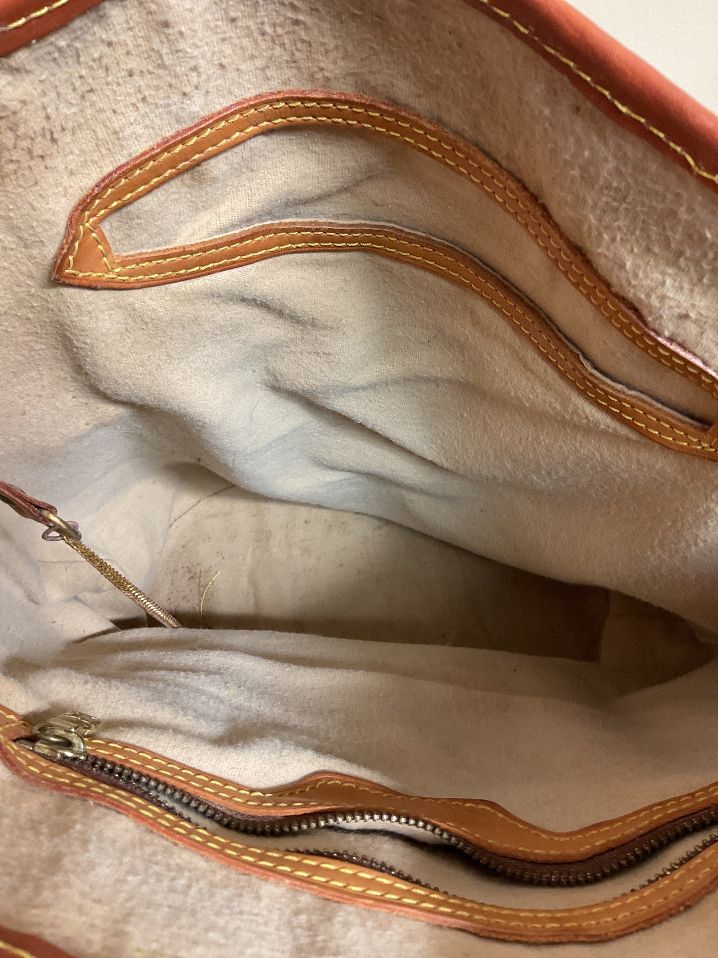 Handbag Luxury Designer By Louis Vuitton In Brown, Size:Large