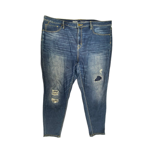 Jeans Jeggings By Cmc In Blue Denim, Size:18