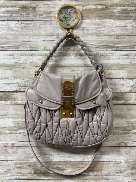 Handbag Luxury Designer By Miu Miu In Purple, Size:Large