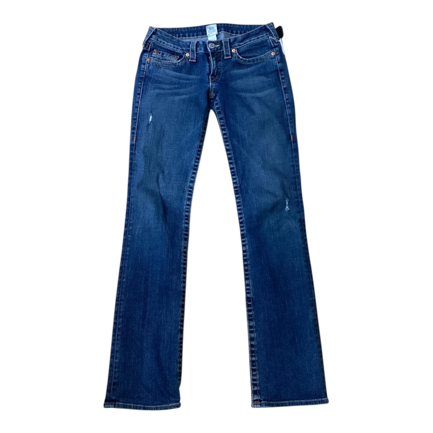 Jeans Boot Cut By True Religion In Blue Denim, Size:6