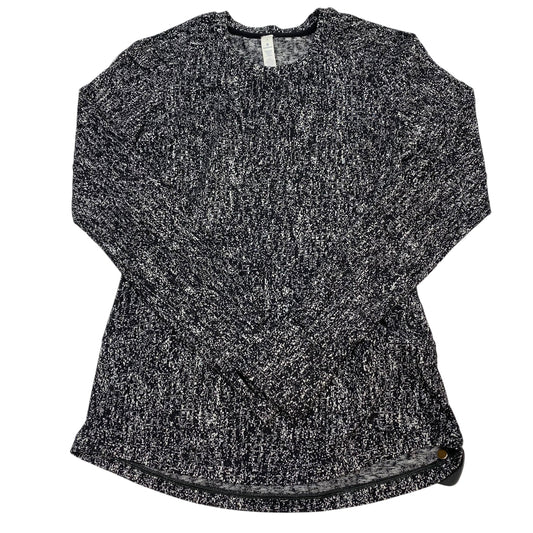 Athletic Top Ls Crewneck By Lululemon In Black & Grey, Size:S