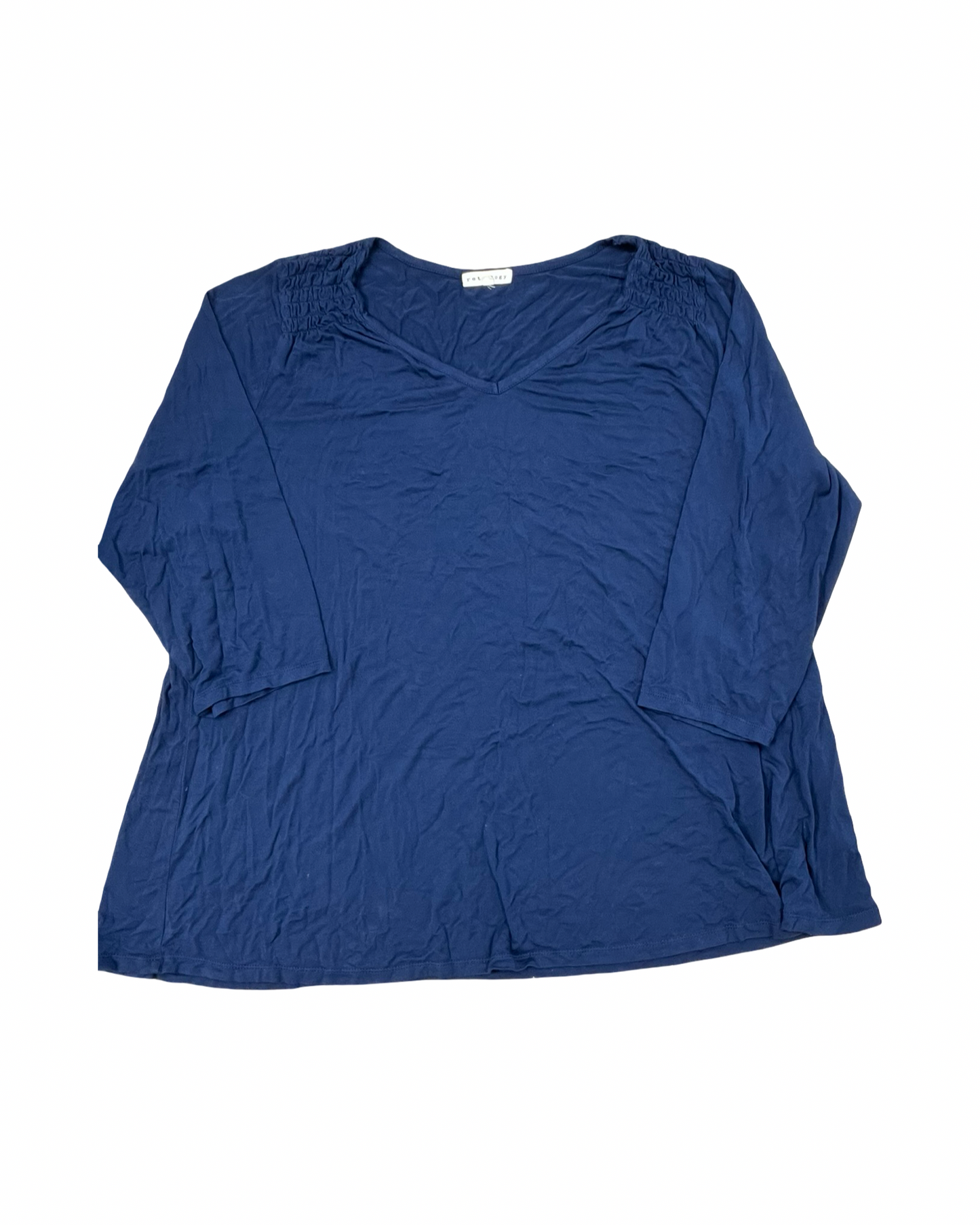 Top Ls By Retrology In Blue, Size:3X
