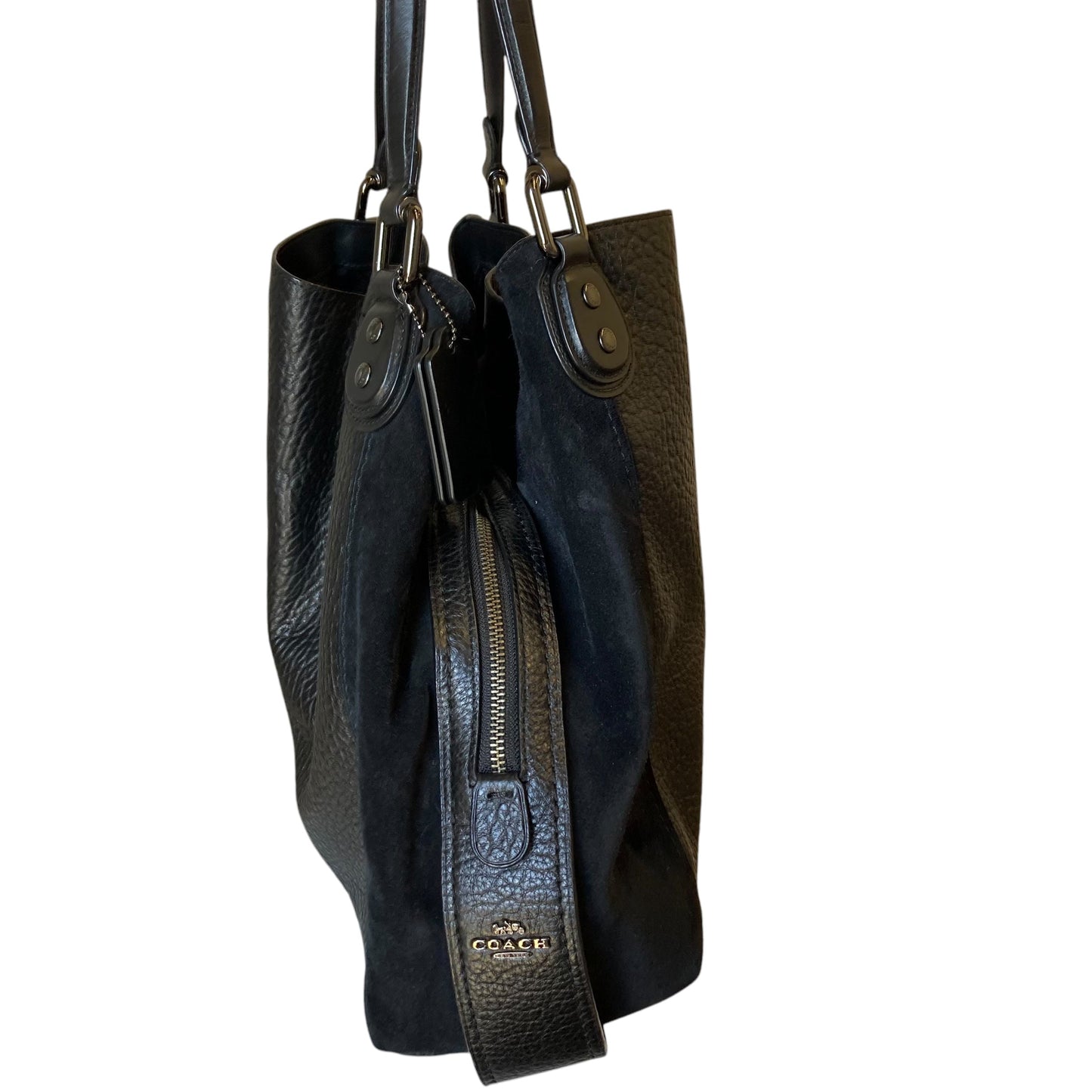 Handbag Designer By Coach In Black, Size:Large