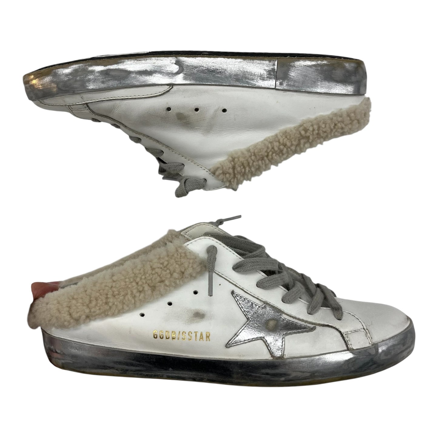 Shoes Luxury Designer By Golden Goose In White, Size:9.5