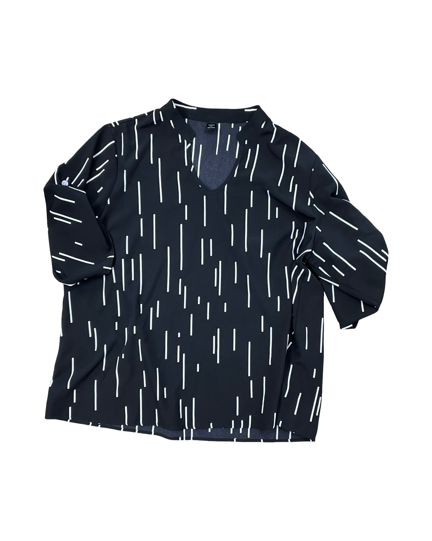 Top Ss By Shein In Black & White, Size:2X