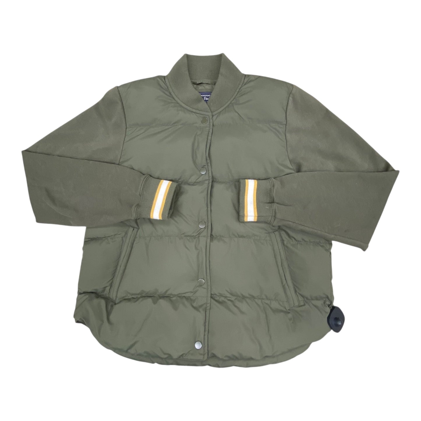 Jacket Puffer & Quilted By Abercrombie And Fitch In Green, Size:M