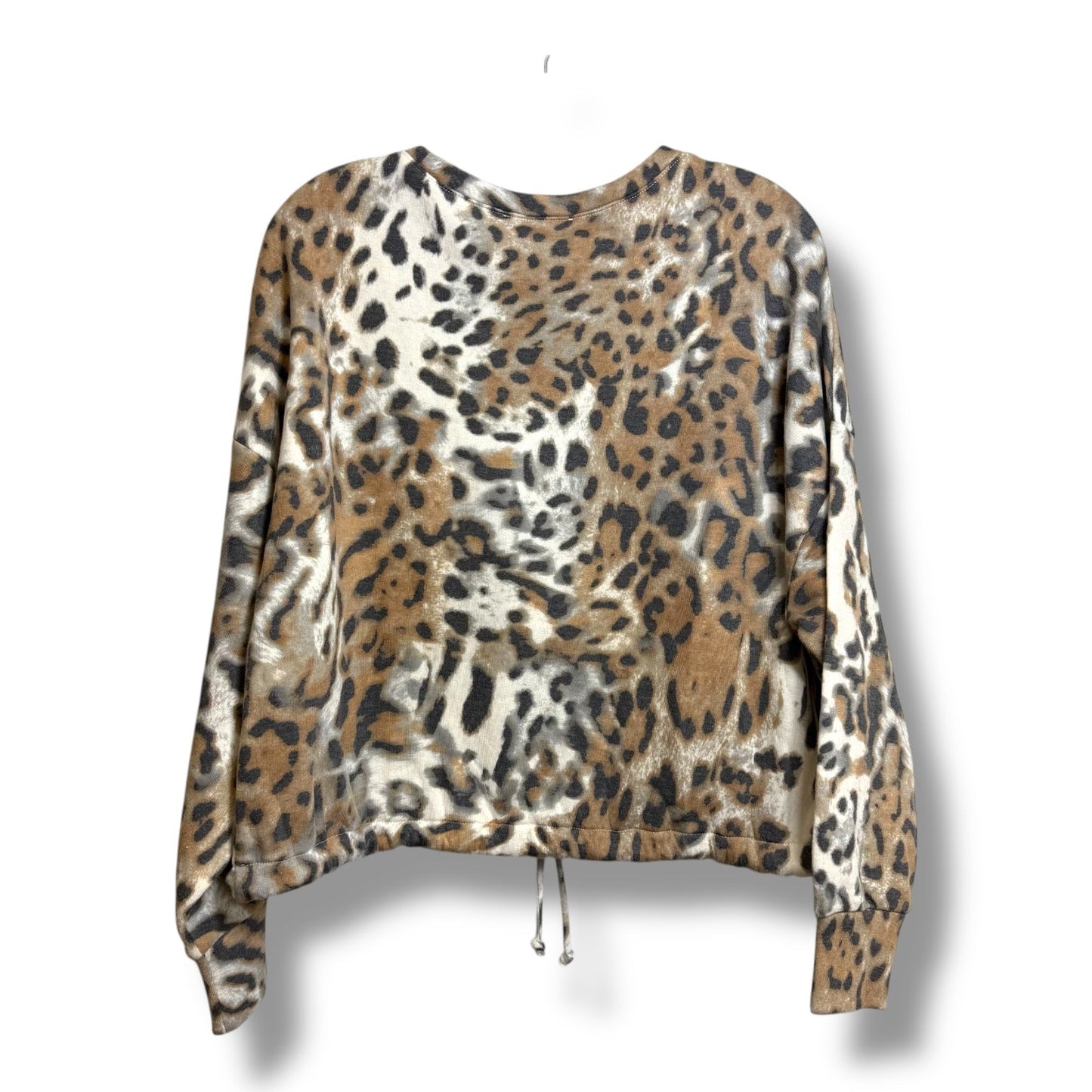 Top Long Sleeve By Express In Leopard Print, Size: S