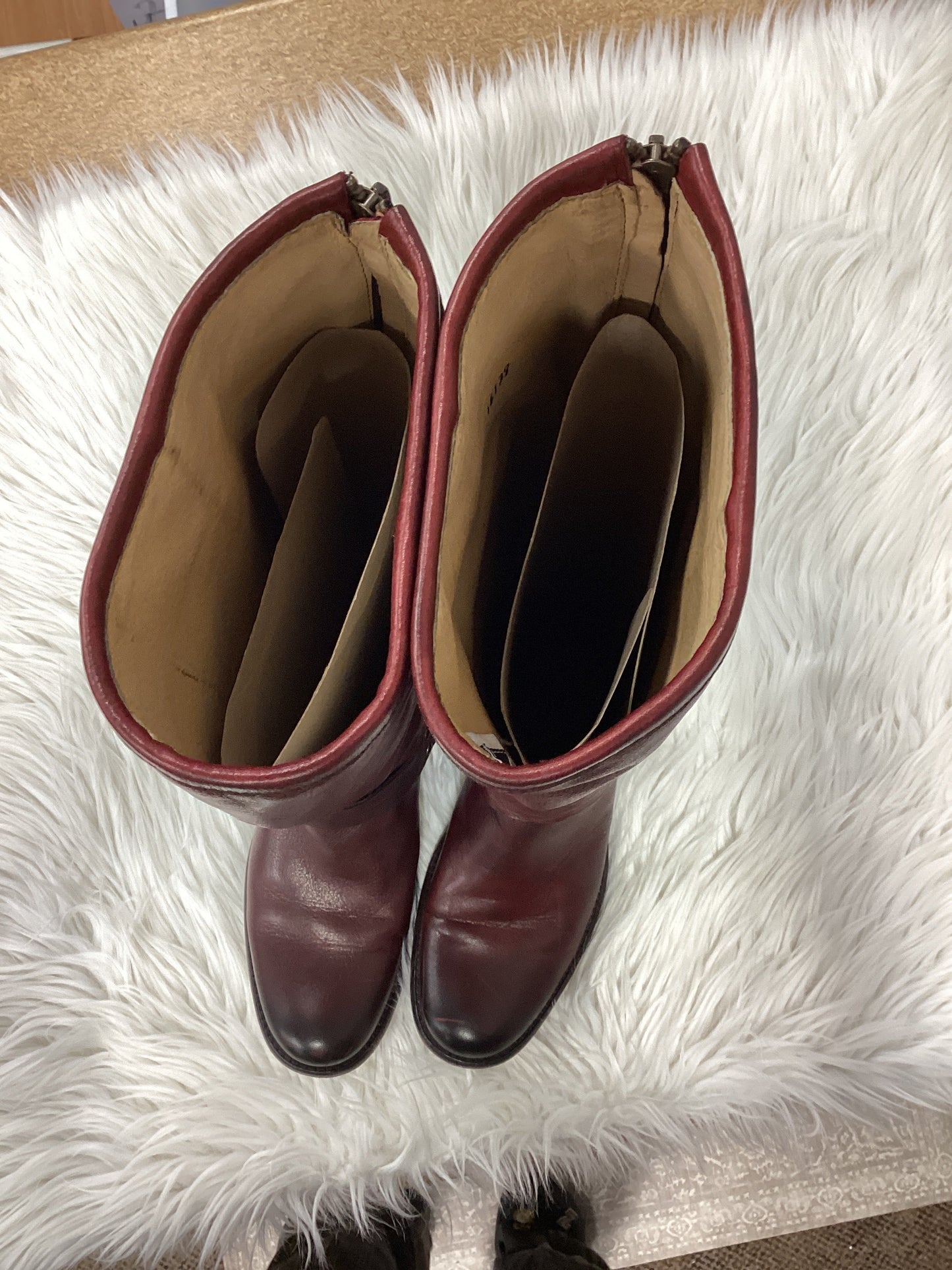 Boots Designer By Frye In Red, Size:8