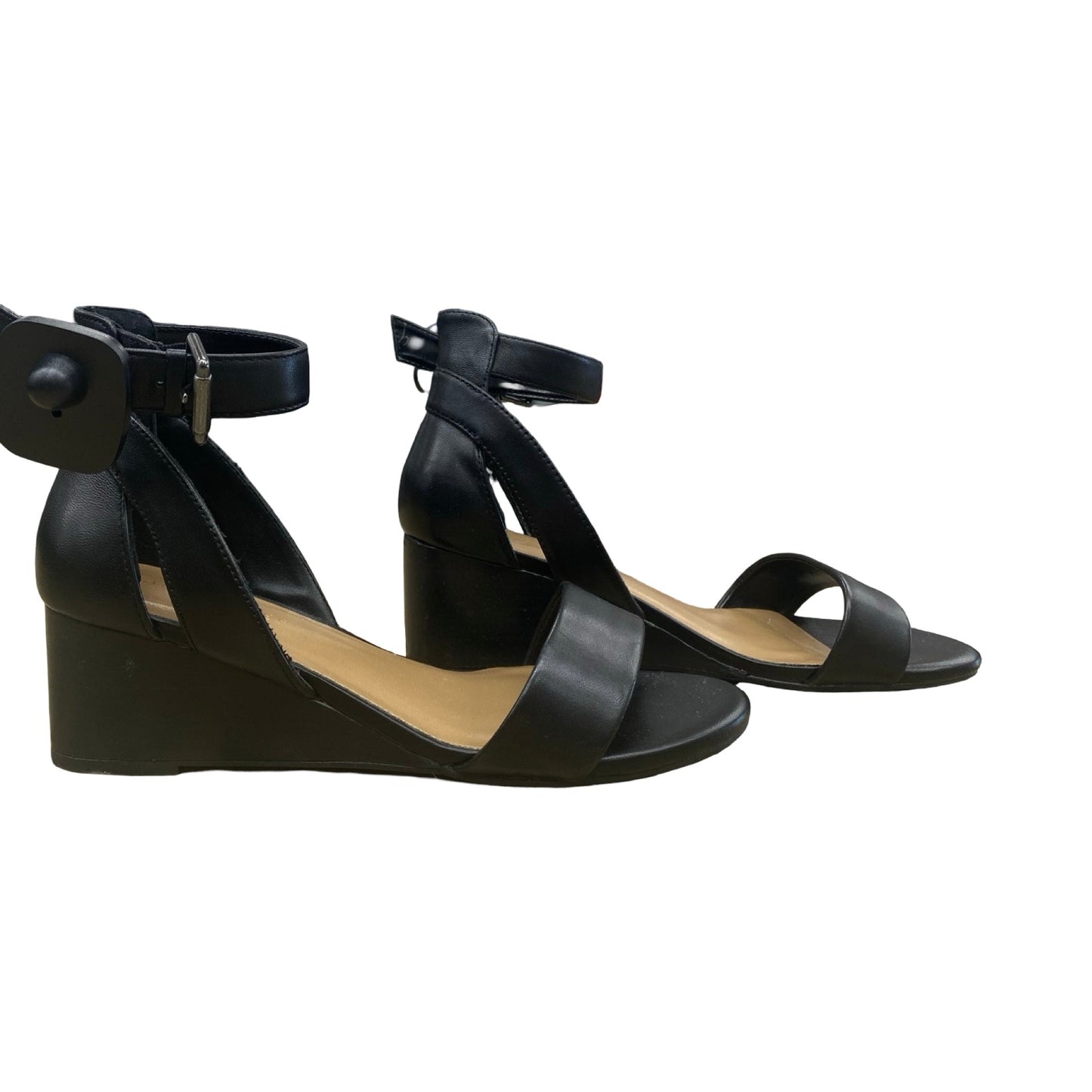 Sandals Heels Wedge By Aerosoles In Black, Size:8.5