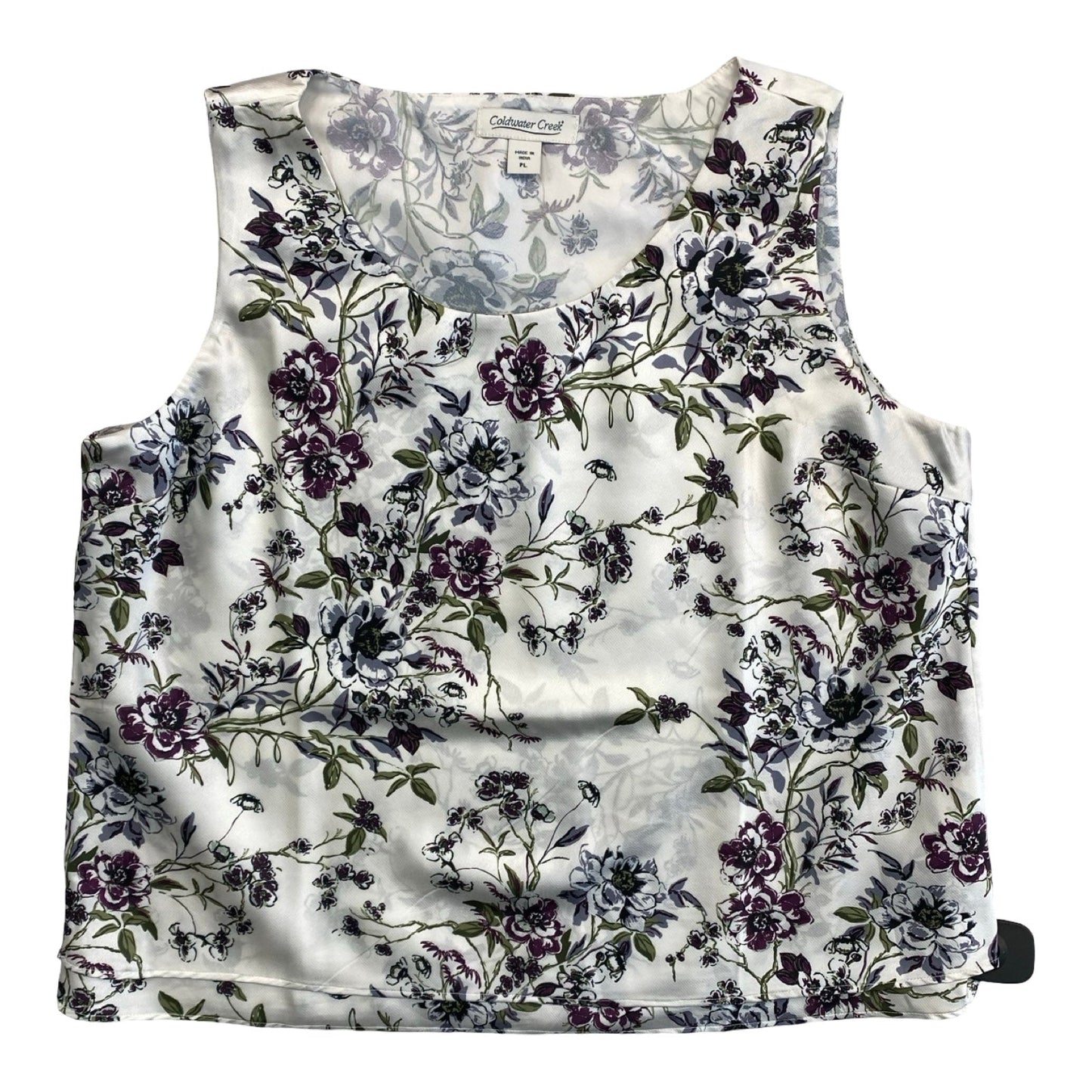 Top Sleeveless By Coldwater Creek In Floral Print, Size:Lp