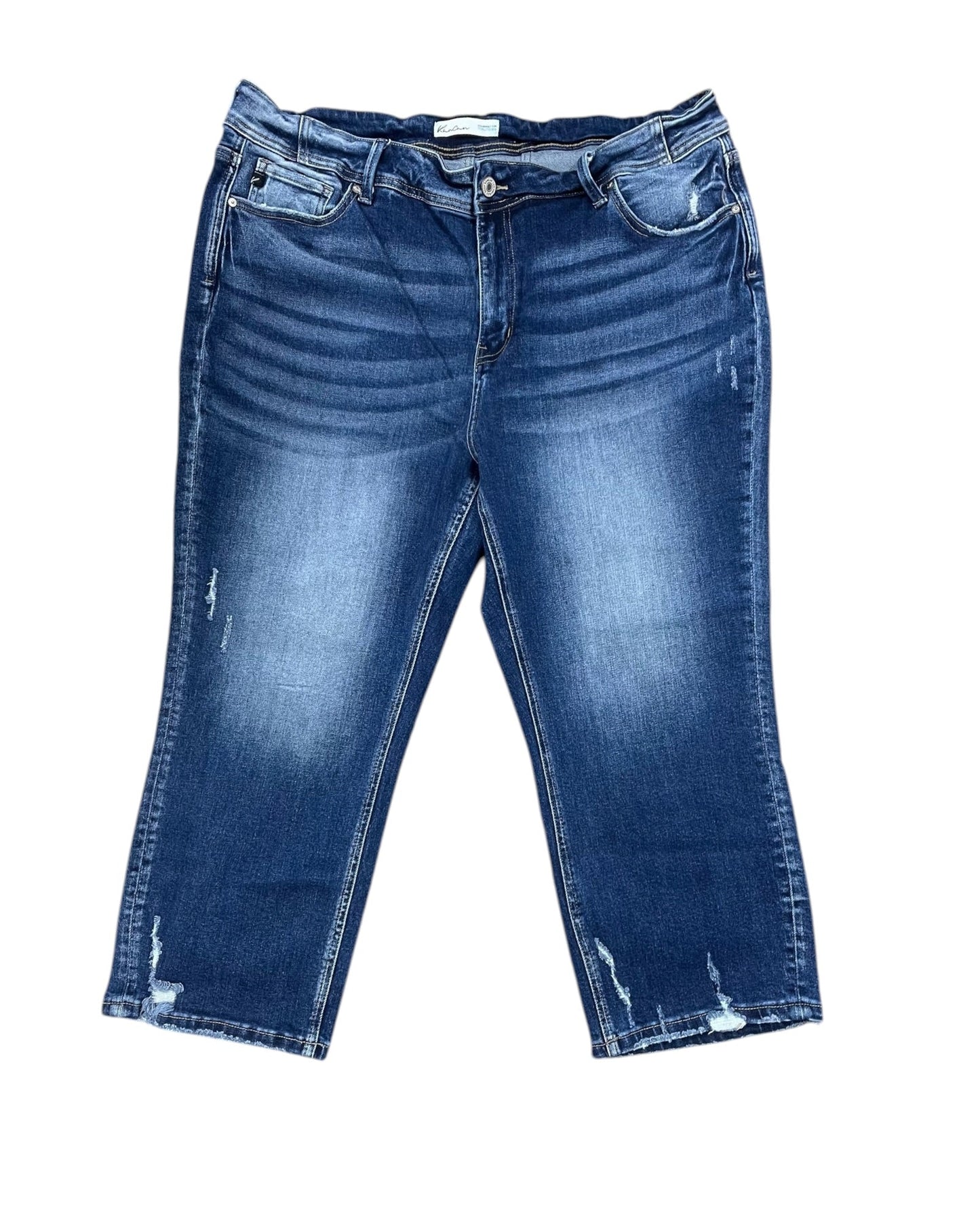 Jeans Cropped By Kancan In Blue Denim, Size:20