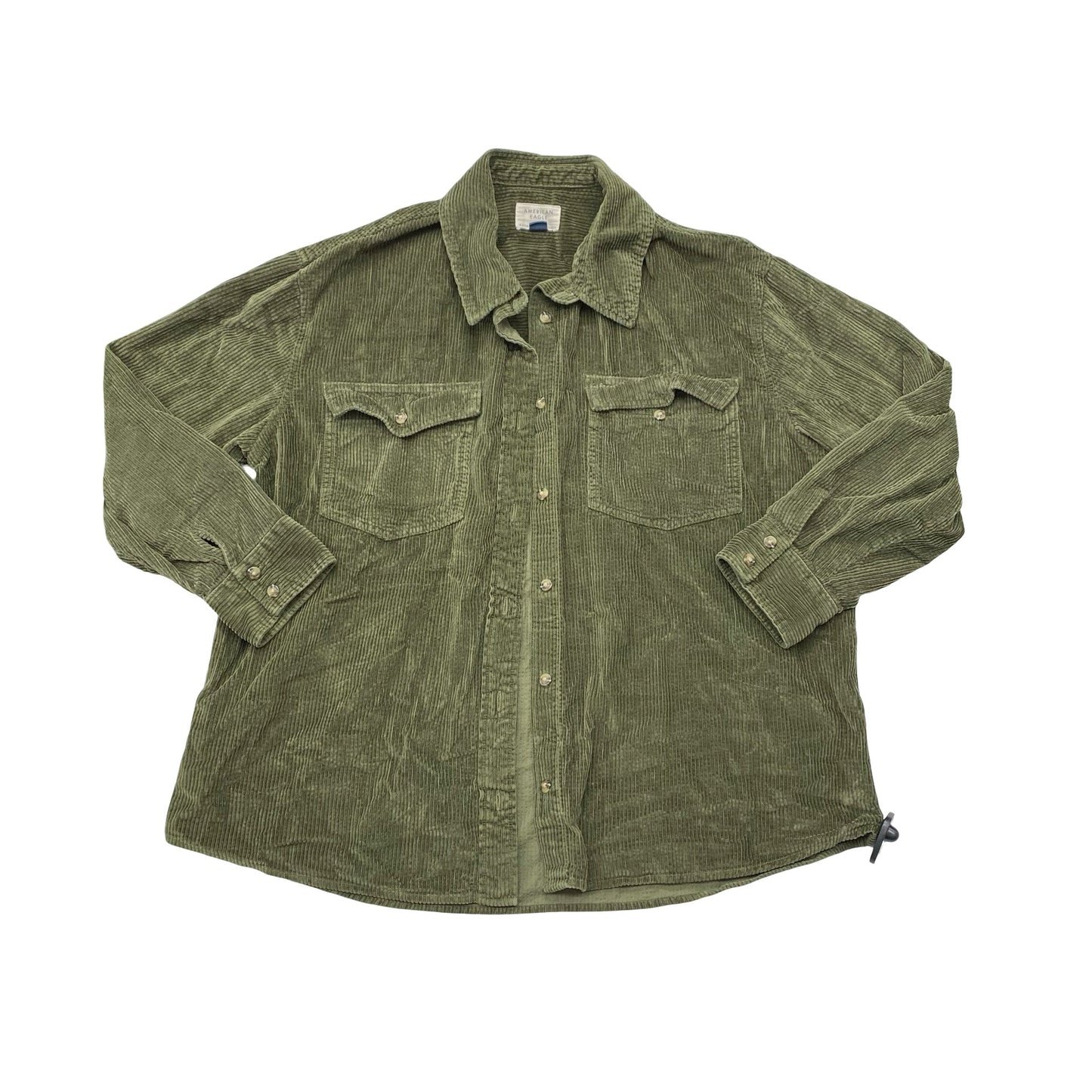 Jacket Shirt By American Eagle In Green, Size:L