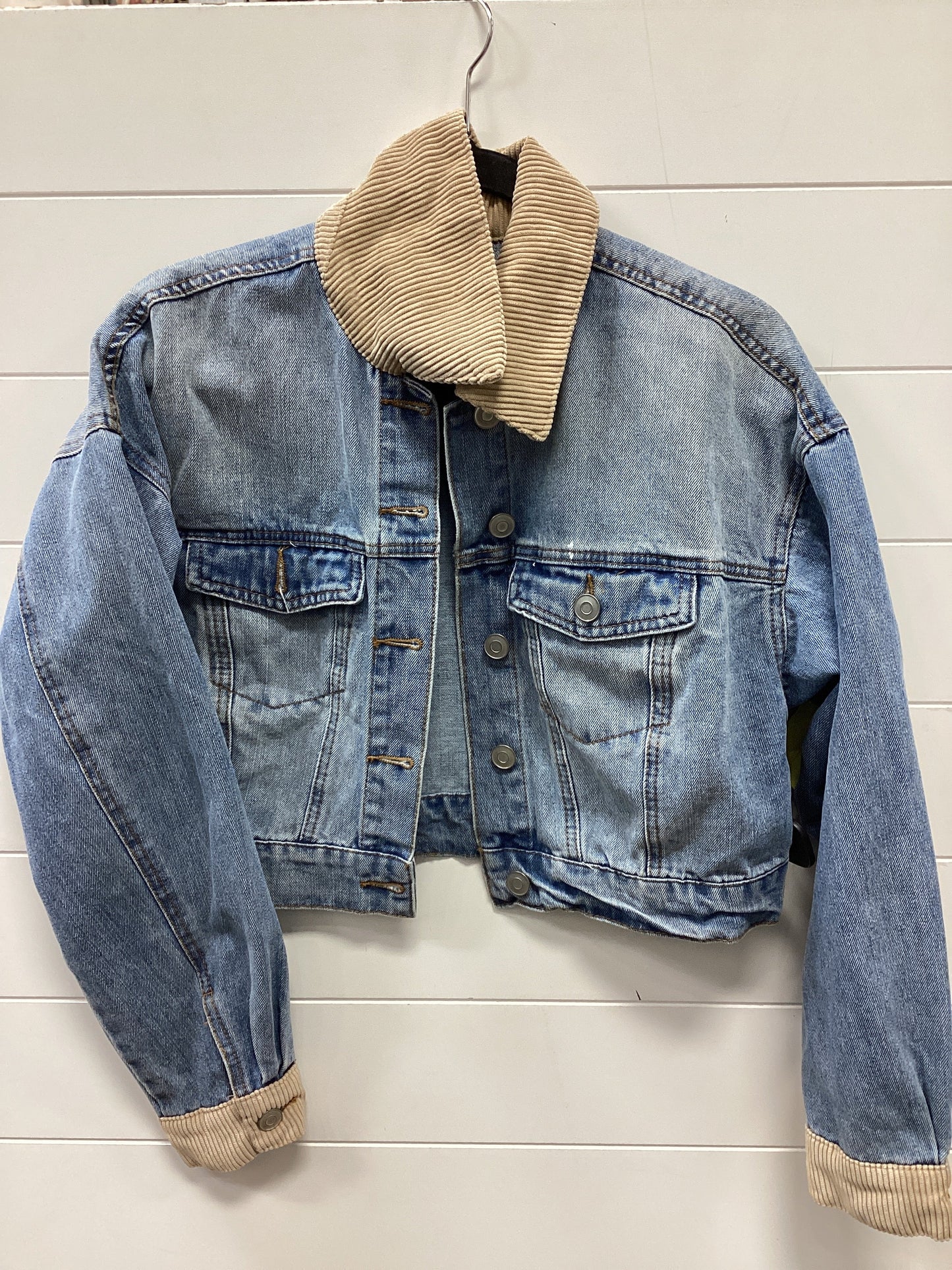 Jacket Denim By Forever 21 In Blue Denim, Size:S