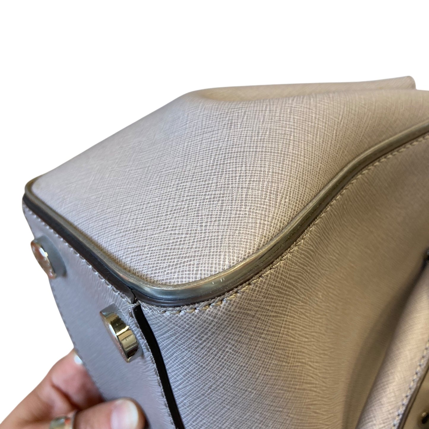 Handbag Designer By Michael Kors In Grey, Size:Medium