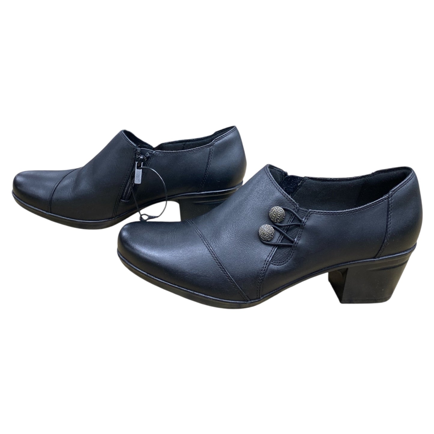 Shoes Heels Block By Clarks In Black, Size:11