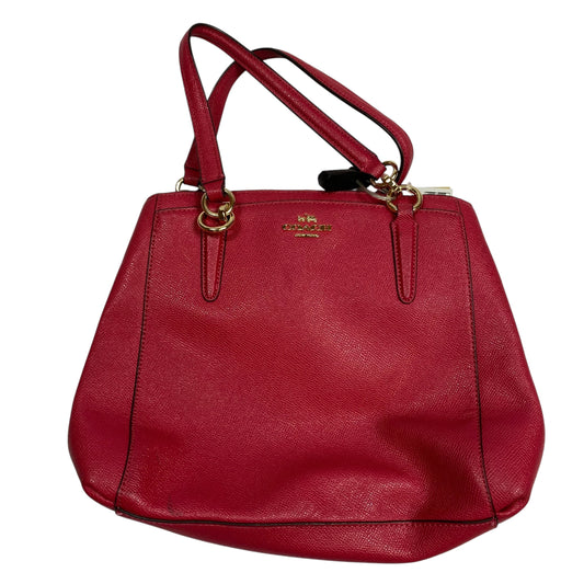 Handbag Designer By Coach In Red, Size:Small