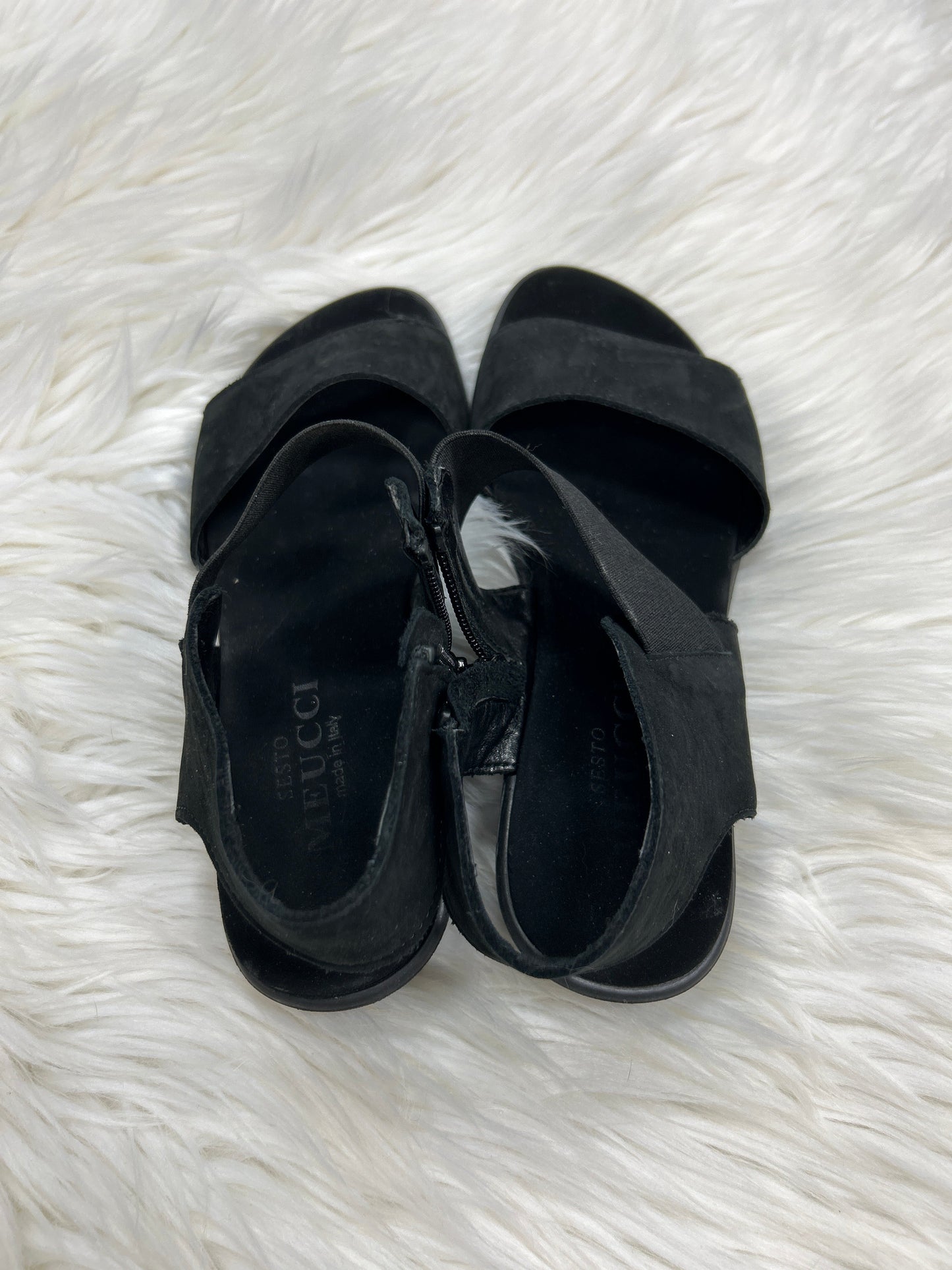 Sandals Flats By Sesto Meucci In Black, Size:7