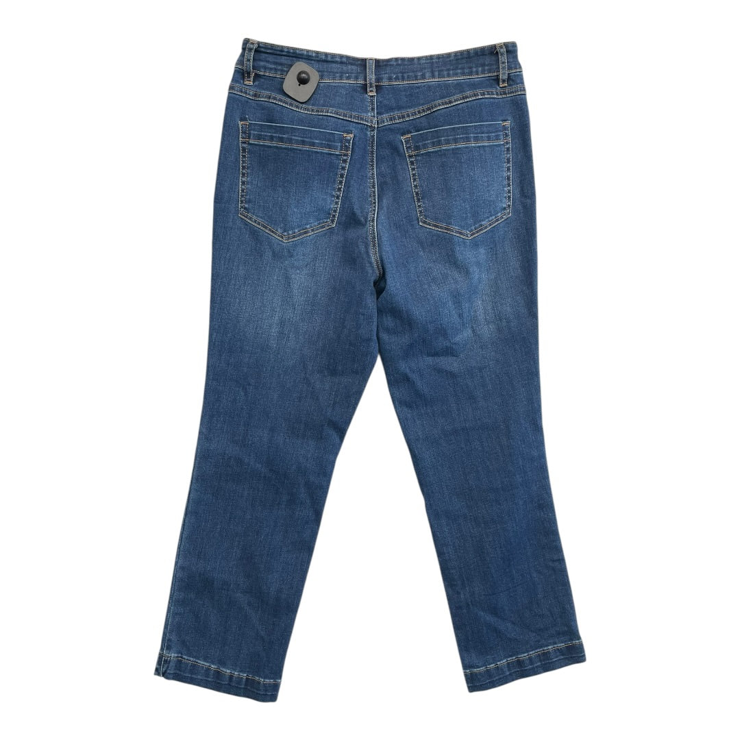 Jeans Straight By Tribal In Blue Denim, Size:8