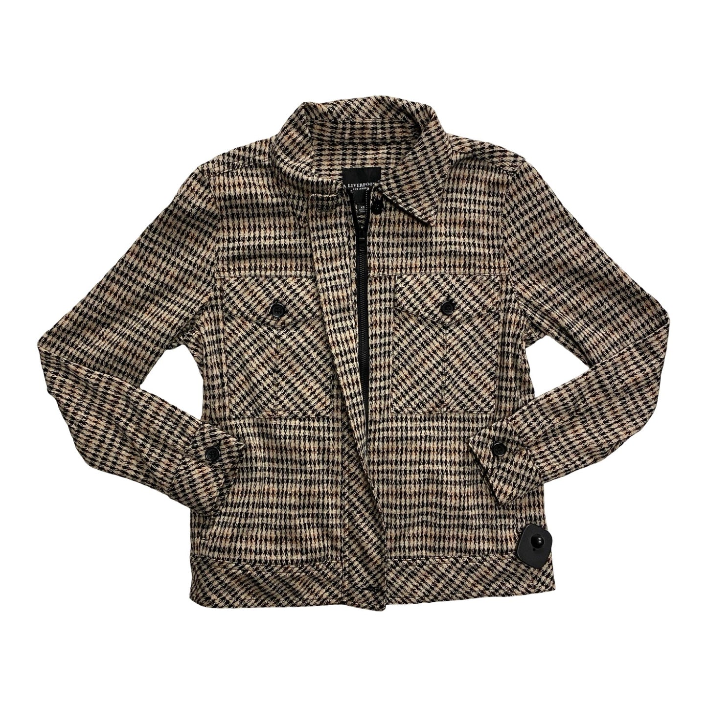 Blazer By Liverpool In Plaid Pattern, Size:Xs