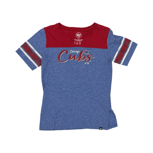Athletic Top Ss By Clothes Mentor In Blue & Red, Size:S