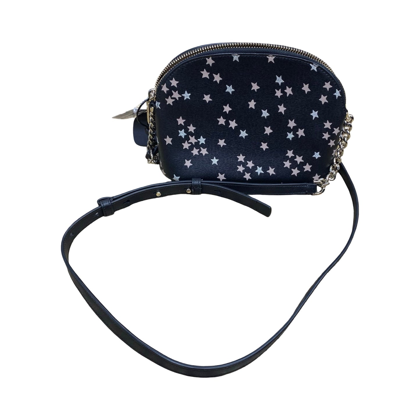 Handbag Designer By Kate Spade In Black & Silver, Size:Small