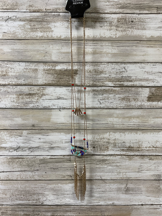 Necklace Layered By Clothes Mentor In Blue & Gold