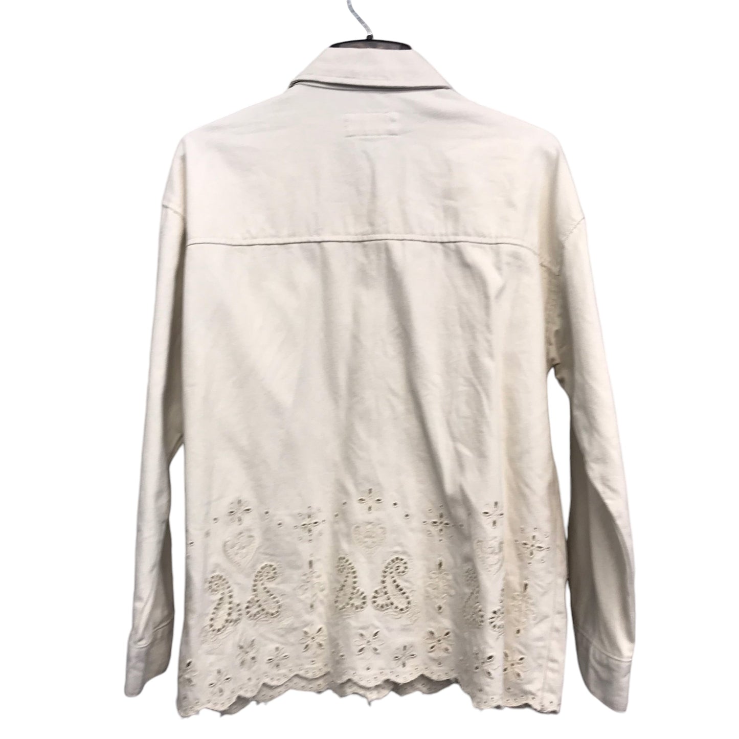 Jacket Denim By Forever 21 In White, Size:M