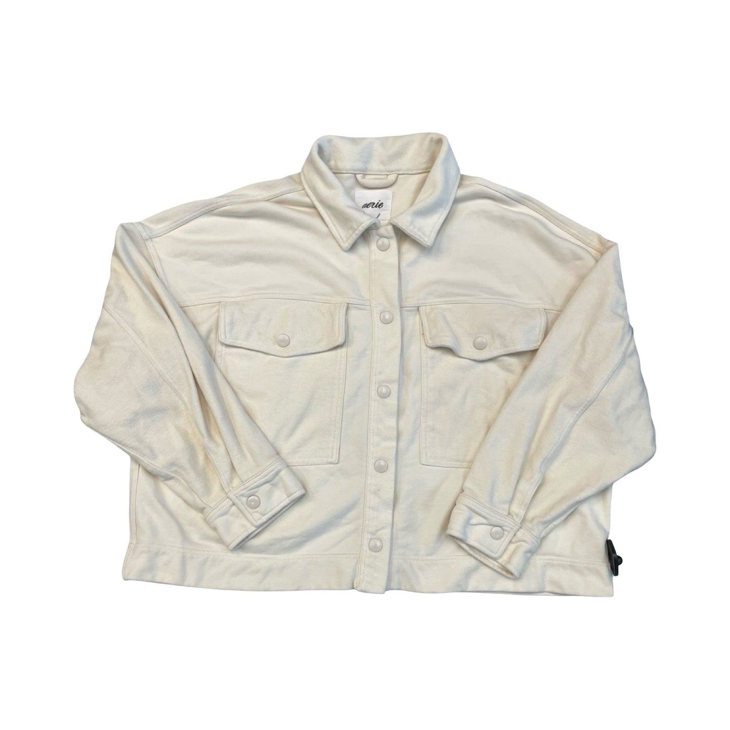 Jacket Shirt By Aerie In Cream, Size:Xxl