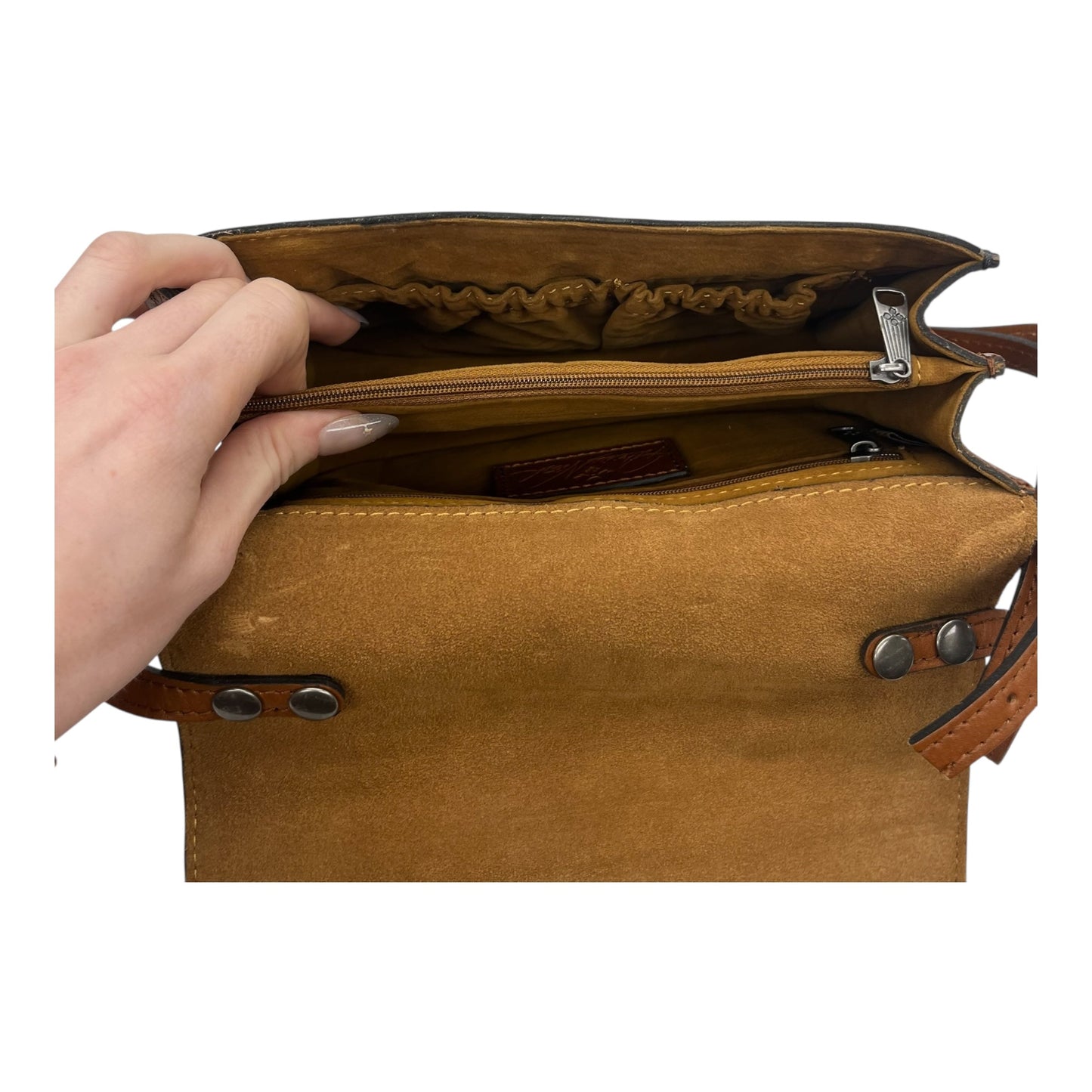 Crossbody Designer By Patricia Nash In Floral Print, Size:Medium