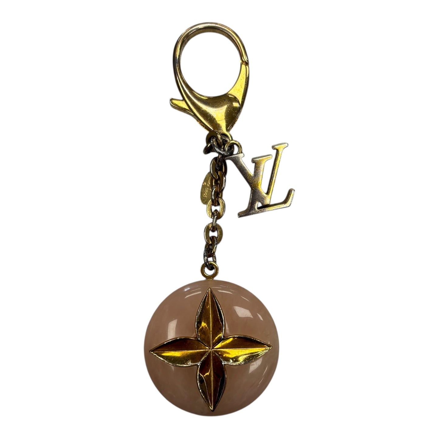 Key Chain Luxury Designer By Louis Vuitton In Gold & Pink