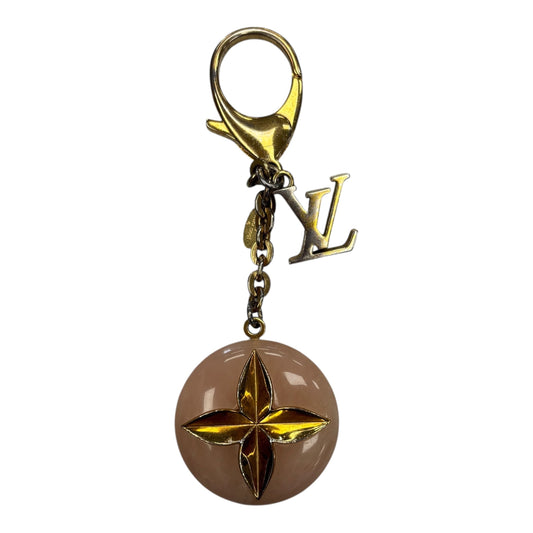 Key Chain Luxury Designer By Louis Vuitton In Gold & Pink