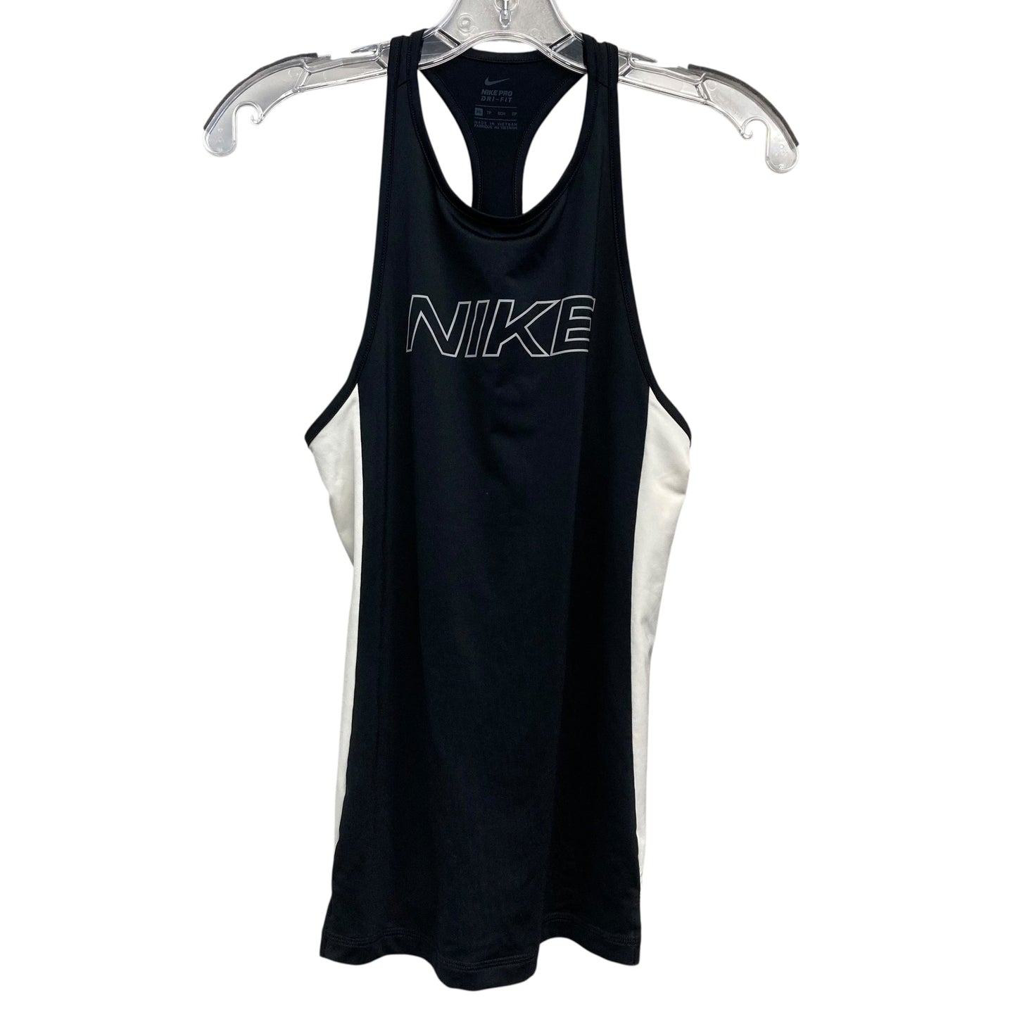 Athletic Tank Top By Nike Apparel In Black & White, Size:Xs