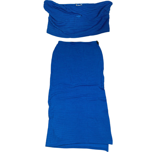 Skirt Set 2Pc By Fashion Nova In Blue, Size:Xl