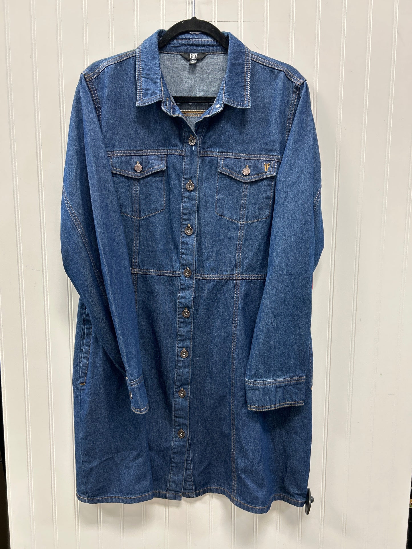 Dress Designer By Frye In Blue Denim, Size:Xl