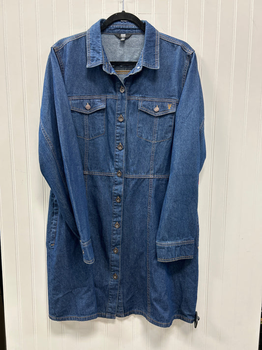 Dress Designer By Frye In Blue Denim, Size:Xl