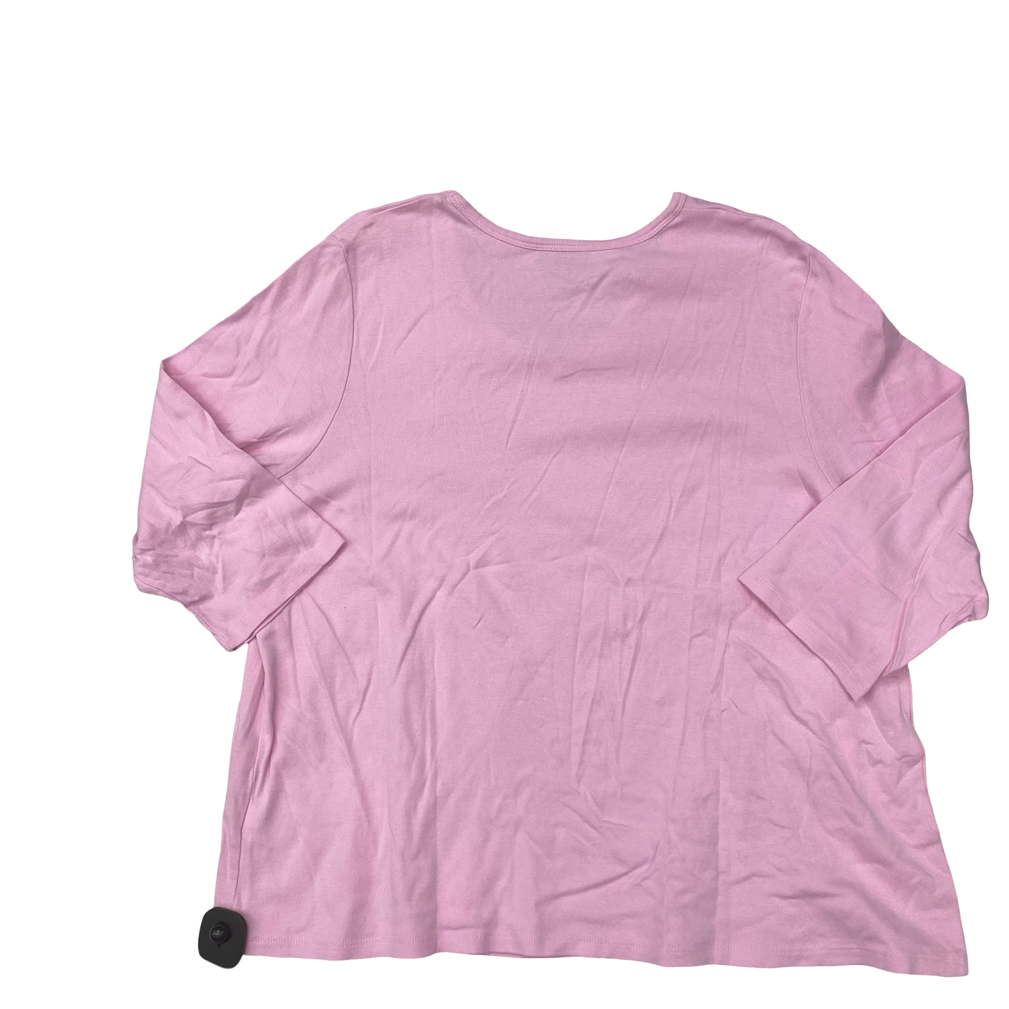 Top 3/4 Sleeve By Style And Company In Pink, Size:1X